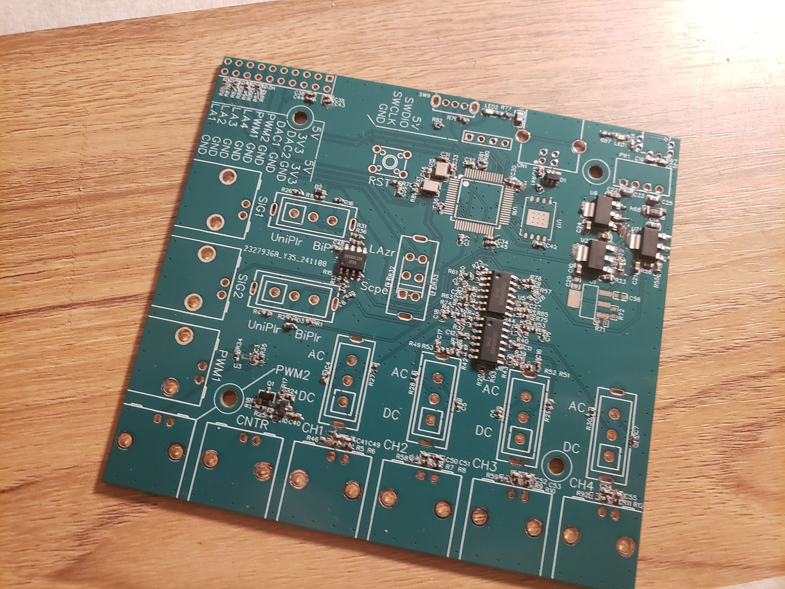 unsoldered board